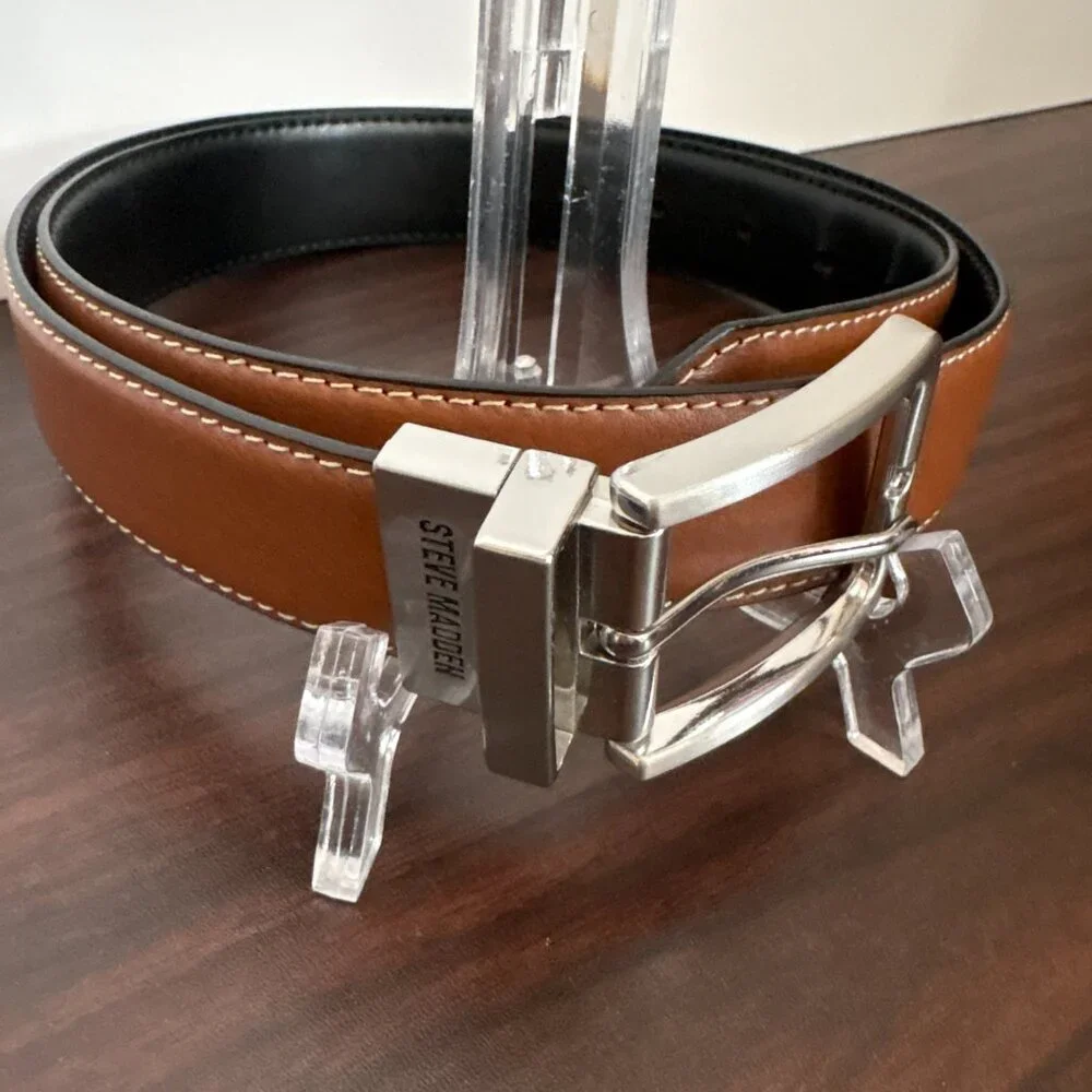Steve Madden Men's Dress Casual Every Day Reversible Belt Preppy Office Size 36